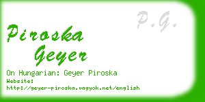 piroska geyer business card